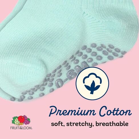 Fruit of the Loom Cotton Grip Socks for Baby and Toddler in Saudi Arabia