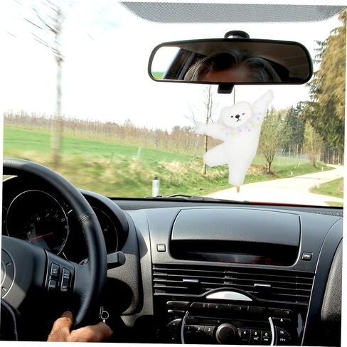 Gleavi Bear Car Charm: Plush Bear View Mirror Exclistories for Car Decor Excalsions for Women 6 89x3 94x2 20 inch in Saudi Arabia