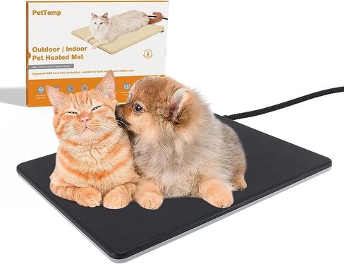 Outdoor Pet Heating Pad with Auto Temperature Control, Waterproof Heated Mat for Cats and Dogs, Safe Electric Heating Pad for Feral, Indoor & Outdoor Pets, Anti-Chew Cord (L:20'' x 16'') in Kuwait