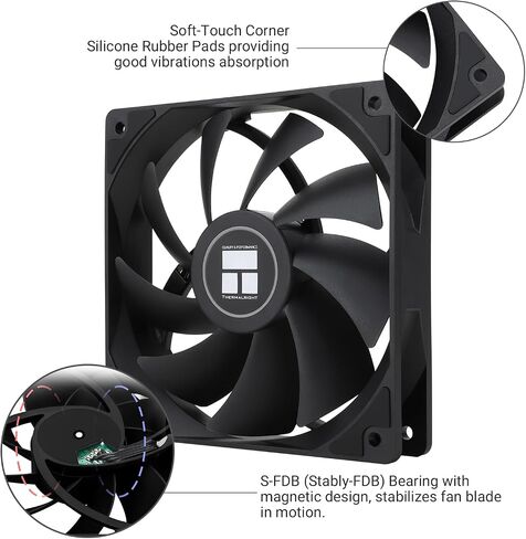 مروحة تبريد وحدة المعالجة المركزية Thermalright TL-C12C-S X5 مقاس 120 مم ARGB، مروحة كمبيوتر صامتة PWM مع محمل S-FDB، مروحة تبريد بسرعة تصل إلى 1550 دورة في الدقيقة، مروحة تبريد للكمبيوتر الشخصي، حزم 5 مراوح in Saudi Arabia
