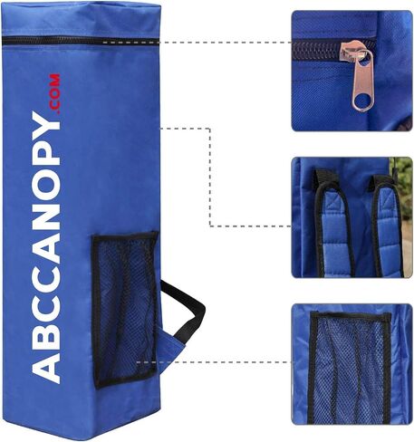 ABCCANOPY Pop Up Canopy Tent-Outdoor Camping Canopy Slant Leg Beach Canopy Tent مع حقيبة ظهر، قاعدة 8 × 8 قدم / قمة 6 × 6 قدم، أزرق in Kuwait