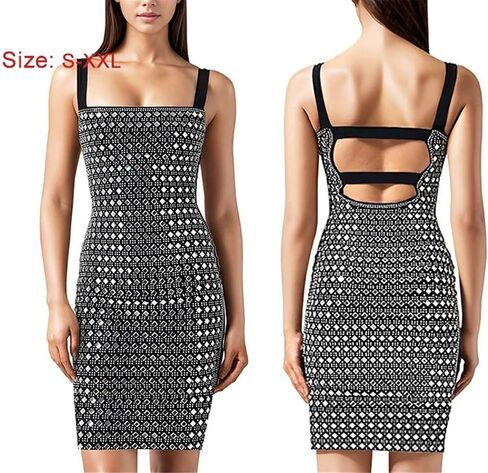 Womens Party Sequins Backless Sexy Birthday Dress 2025 Spaghetti Strap Mini Dressess Evenging Celebrate Party Gown in Saudi Arabia