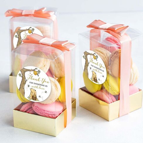 80 قطعة من ملصقات ويني اللطيفة لحفلة استقبال المولود الجديد، شكرًا لك على الاحتفال معنا، ملصقات تحمل عنوان الدب الكلاسيكي شكرًا لك على حضورك - 2 بوصة in Kuwait