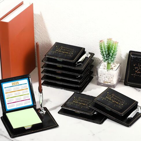 Tenceur 10 Pcs Thank You Gifts Sticky Note Holders,Appreciation Gifts Bulk for Employee Coworker Inspirational Sticky Notes Pen Holder with PU Leather Box(Motivational Employee) in Saudi Arabia