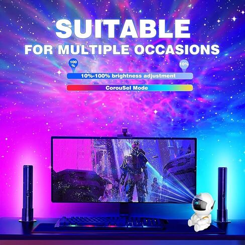 Astronaut Star Projector, Star Projector Galaxy Light for Kids，8 Modes Remote and 270° Adjustable Led Lights for Bedroom, Girls Room Decoration, Home Theater, Ceiling, Timer(Original Black) in Kuwait