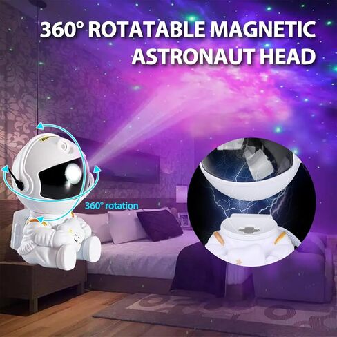 Astronaut Star Projector, Star Projector Galaxy Light for Kids，8 Modes Remote and 270° Adjustable Led Lights for Bedroom, Girls Room Decoration, Home Theater, Ceiling, Timer(Original Black) in Kuwait