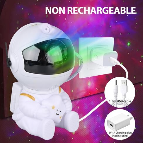 Astronaut Star Projector, Star Projector Galaxy Light for Kids，8 Modes Remote and 270° Adjustable Led Lights for Bedroom, Girls Room Decoration, Home Theater, Ceiling, Timer(Original Black) in Kuwait
