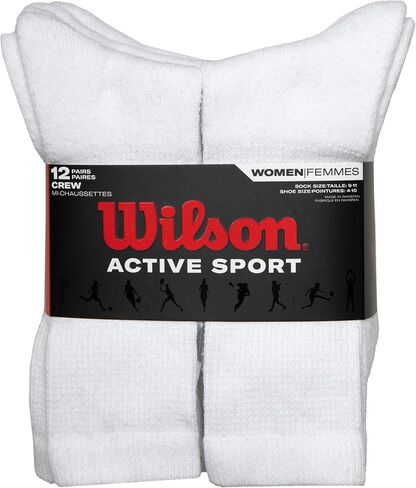 WILSON Women's 12 Pack Crew Socks in Kuwait