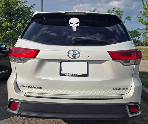 Punisher Skull Decal Vinyl Sticker for Car Truck Van Windows Laptop ، ملصق مصد جمجمة أبيض | أبيض | 5.5 بوصة in Kuwait