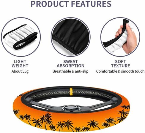 Flying Bats Elastic Steering Wheel Cover Colorful Purple and Stars Steering Wheel Cover Anti Slip Protective Case Universal Stretch Steering Protector in Kuwait