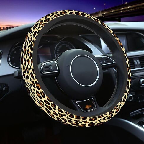 Flying Bats Elastic Steering Wheel Cover Colorful Purple and Stars Steering Wheel Cover Anti Slip Protective Case Universal Stretch Steering Protector in Kuwait