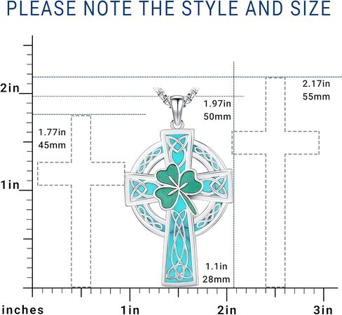 Celtic Cross Necklace for Men Women 925 Sterling Silver Celtic Jewelry Big Large Cross Necklace Irish Viking Celtic Necklace Religious Protective Celtic Cross Pendant Necklace Gifts for Her Him in Kuwait