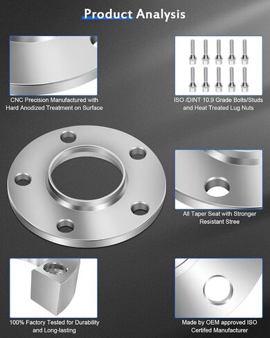 ECCPP 2x 5 Lug Hubcentric Wheel Spacers 10mm 5x120mm Fits for E82 E88 E36 E46 E90 Wheel Spacers E92 318i 135i 335d Wheel Spacers in Saudi Arabia