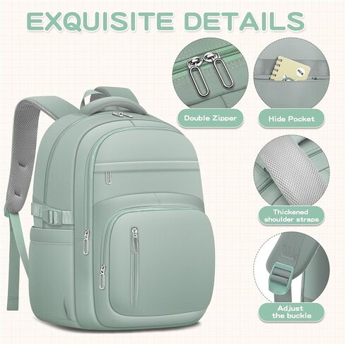 حقيبة ظهر للمدرسة للفتيات لطيف الأطفال سفر على الظهر مع صندوق الغداء في سن المراهقة حقيبة الكتب الكلية للنساء (الأزرق) in Kuwait