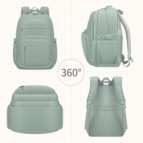 حقيبة ظهر للمدرسة للفتيات لطيف الأطفال سفر على الظهر مع صندوق الغداء في سن المراهقة حقيبة الكتب الكلية للنساء (الأزرق) in Kuwait