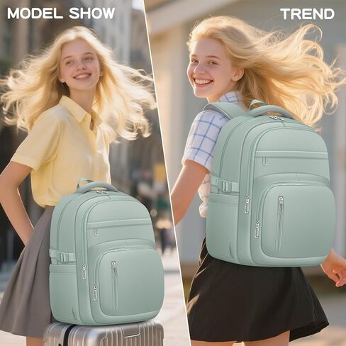 حقيبة ظهر للمدرسة للفتيات لطيف الأطفال سفر على الظهر مع صندوق الغداء في سن المراهقة حقيبة الكتب الكلية للنساء (الأزرق) in Kuwait