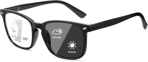 Cyxus photochromic القراءة النظارات للرجال والنساء ، والضوء الأزرق يمنع القراء ثنائي البؤرة مع إطار مربع in Kuwait