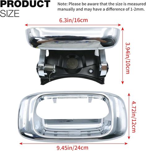 15228541 مقبض خلفيات من الكروم والحل ، بديل لـ Chevy Silverado 1500 2500 3500 ، استبدال GMC Sierra 1500 2500 3500 1999-2007 ، 15997911 15228539 ، استبدال 15228540 in Saudi Arabia