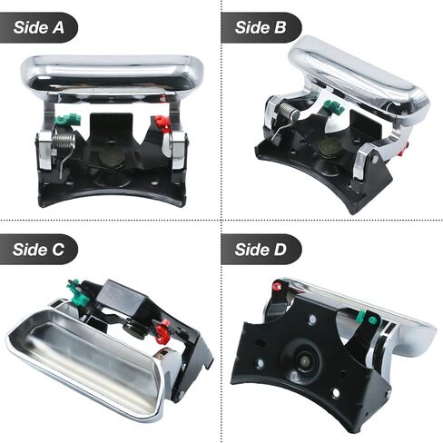 15228541 مقبض خلفيات من الكروم والحل ، بديل لـ Chevy Silverado 1500 2500 3500 ، استبدال GMC Sierra 1500 2500 3500 1999-2007 ، 15997911 15228539 ، استبدال 15228540 in Saudi Arabia