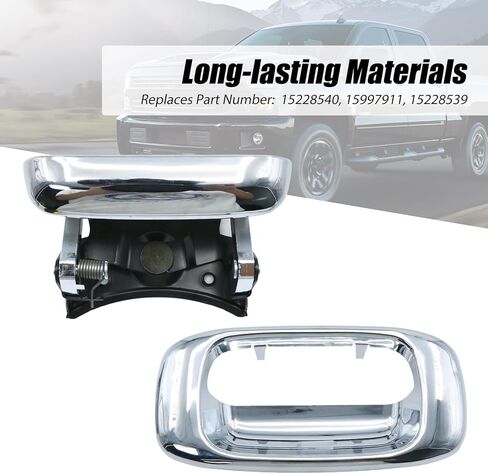 15228541 مقبض خلفيات من الكروم والحل ، بديل لـ Chevy Silverado 1500 2500 3500 ، استبدال GMC Sierra 1500 2500 3500 1999-2007 ، 15997911 15228539 ، استبدال 15228540 in Saudi Arabia