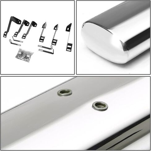 DNA Motoring Stepb-5O-929-SS Stainless Steel 5 "Oval Side Step Nerf Bar Running ، 1 Pack ، Chrome in Kuwait