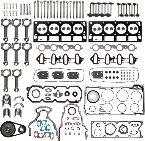 مجموعة حشية الرأس مع مسامير الرأس تناسب شيفروليه GMC Buick 4.8L 5.3L 05-11 CS9284 ، HS26191PT ، HS26191PT-1 ، HS26190PT-2 ، HGS3168 ، LGS3165 ، MIS16340 ، HSGM1048L ، ES72220 ، in Kuwait