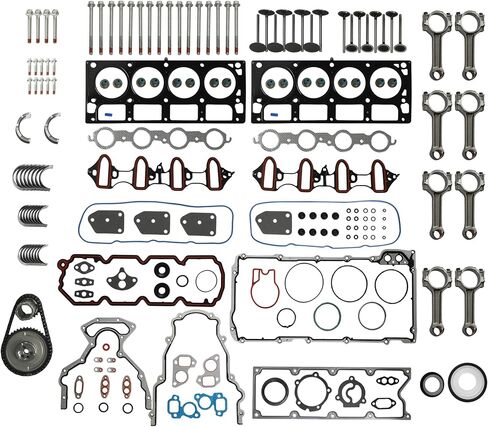 مجموعة حشية الرأس مع مسامير الرأس تناسب شيفروليه GMC Buick 4.8L 5.3L 05-11 CS9284 ، HS26191PT ، HS26191PT-1 ، HS26190PT-2 ، HGS3168 ، LGS3165 ، MIS16340 ، HSGM1048L ، ES72220 ، in Kuwait
