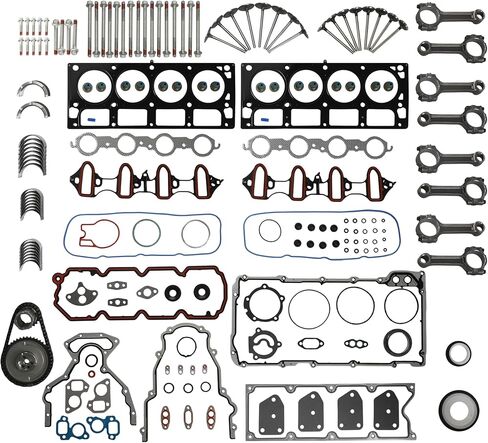 مجموعة حشية الرأس مع مسامير الرأس تناسب شيفروليه GMC Buick 4.8L 5.3L 05-11 CS9284 ، HS26191PT ، HS26191PT-1 ، HS26190PT-2 ، HGS3168 ، LGS3165 ، MIS16340 ، HSGM1048L ، ES72220 ، in Kuwait