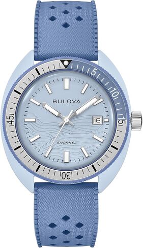 Bulova Oceanographer Snorkel Case و White مثقبة لحزام مطاطية ، تاريخ يوم 100 متر WR in Saudi Arabia
