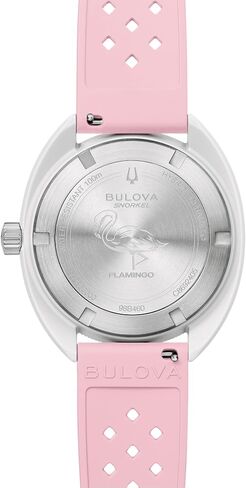 Bulova Oceanographer Snorkel Ceramic Case and White Perforated Rubber Strap Watch, Day Date 100M WR in Saudi Arabia