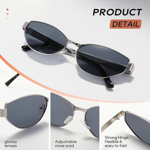 YOGFIT Trendy Polarized Sunglasses for Women Men, Retro Oval Shape UV400 protection sunglasses in Kuwait