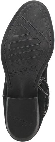 Dingo Womens Daisy Mae Embroidery Round Toe Zippered Casual Boots Ankle Low Heel 1-2" - Black in Kuwait