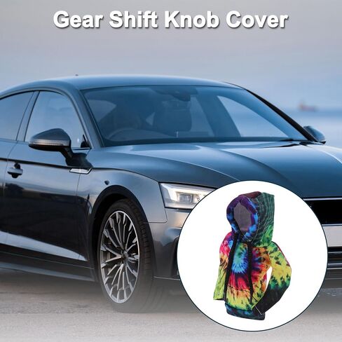 Car SUV Truck Gear Shift Knob Cover Stick Shifting Handle Protector Colorful Style Yellow,Green,Purple,Blue 1 Pc 6.69"x4.53" Polyester in Saudi Arabia