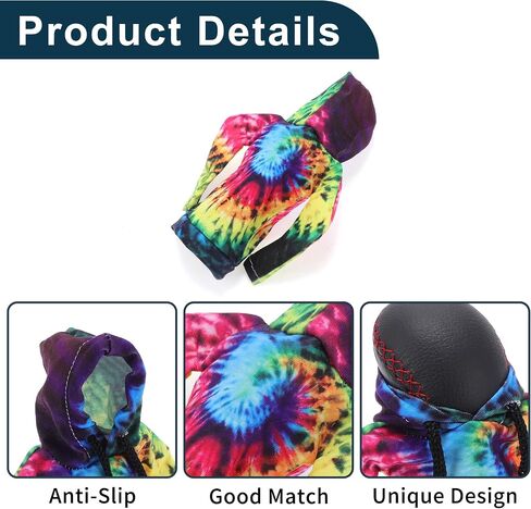 Car SUV Truck Gear Shift Knob Cover Stick Shifting Handle Protector Colorful Style Yellow,Green,Purple,Blue 1 Pc 6.69"x4.53" Polyester in Saudi Arabia
