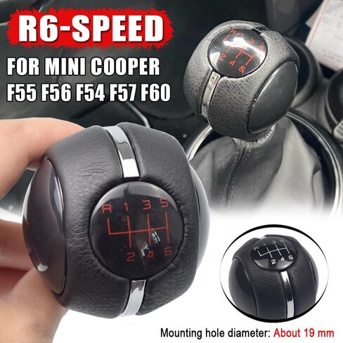 يدوي 6 سرعات سريعة ترس مانس مقبض رافعة شيفتر ليفر ل Mini Cooper F54 F55 F56 F57 F60 (Red-6Speed) in Kuwait