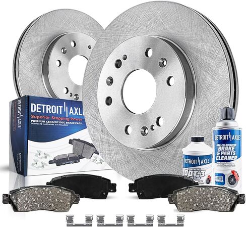 Detroit Axle - مجموعة الفرامل الأمامية لـ Chevrolet GMC Silverado Silverado Silverado Express Savana Sierra 1500 Tahoe Yukon XL Cadillac Escalade ESV Ext XTS Prake Brake Rators و Ceramic Brakes Pads in Saudi Arabia