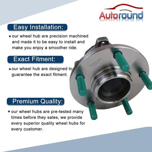 Autoround 512347 2pcs محمل العجلات الخلفية وتجميع المحور متوافق مع 2004-2013 Mazda 3 ، 2006-2017 Mazda 5 W/ABS in Saudi Arabia