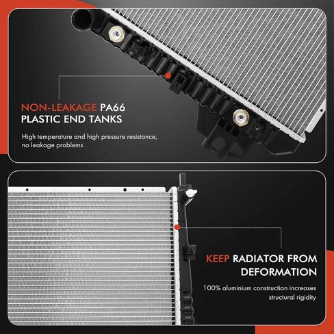 A-Premium Engine Coolant Radiator Assembly with Transmission Oil Cooler Compatible with Jeep Liberty 2002 2003 2004 2005 2006, V6 3.7L, Automatic Transmission, Replace# 52080120AB in Saudi Arabia
