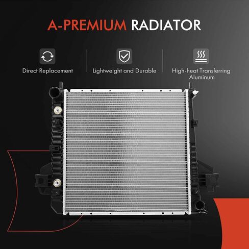 A-Premium Engine Coolant Radiator Assembly with Transmission Oil Cooler Compatible with Jeep Liberty 2002 2003 2004 2005 2006, V6 3.7L, Automatic Transmission, Replace# 52080120AB in Saudi Arabia