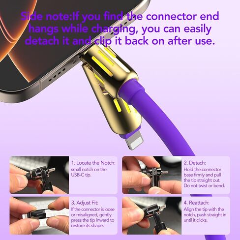 4-in-1 Multi USB Charging Cable -MAX 240W Fast Charging/Charger Cord with USB A+Type C for iPhone 16/15 14 13 iPad Samsung Galaxy MacBook iPad Tablets and More (Grey, 6.6Ft) in Kuwait