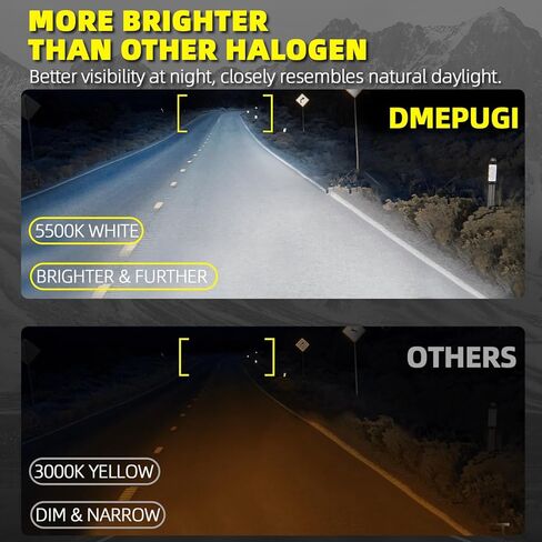 Headlight Bulbs Fit For Toyota Tacoma 2005-2011, 9003 High Low Dual Beam 9145 Fog Lights Combo, Super Bright 5500K White Light High Performance Halogen Light Bulbs, 4PCS in Kuwait