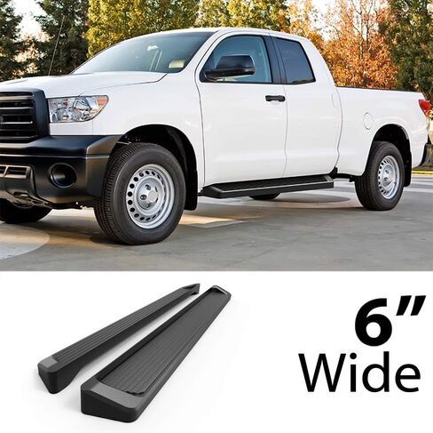 APS Black Running Boards Style Compatible with Toyota Tundra 2007-2021 Double Cab (Nerf Bars Side Steps Side Bars) in Saudi Arabia