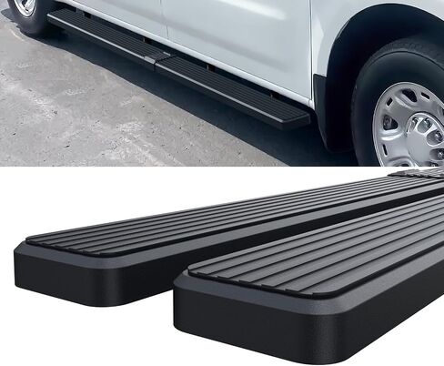 خطوات جانبية HD Ridez 6 "الفولاذ المقاوم للصدأ أسود متوافق مع Nissan NV 1500 2500 3500 2012-2021 الحجم الكامل Van 3-Door (Nerf Bar Side Steps Side Bars) in Saudi Arabia