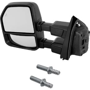 Kool Vue Left Power مرآة السحب الساخنة لفورد F-250 F-350 Super Duty 2017-2020 طية الطاقة مع ضوء الإشارة ، شاشة البقعة العمياء ، الذاكرة ومصباح البركة التلقائي للطلاء in Kuwait