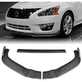 3 Pieces Front Bumper Lip Spoiler Splitter Side Body Kit Trim Protection Compatible with 2013-2015 Nissan Altima Sedan 4DR, 2014 (Painted Black) in Saudi Arabia