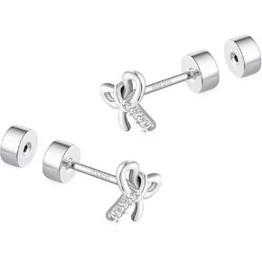 Flat Back Stud Earrings - 925 Sterling Silver Post Flatback Earrings Gold Silver Cubic Zirconia Earrings Studs for Women in Saudi Arabia