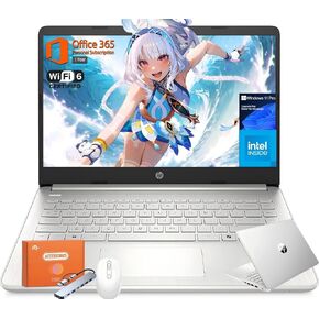 HP 2025 New 14 Inch Laptop for Student Business, Intel N150 CPU(Beats N4120), 16GB RAM, 384GB Storage(128GB UFS+256GB MSD), Wi-Fi 6, Copilot AI, 1 Year Microsoft 365, Windows 11 Pro, w/Accessories in Kuwait