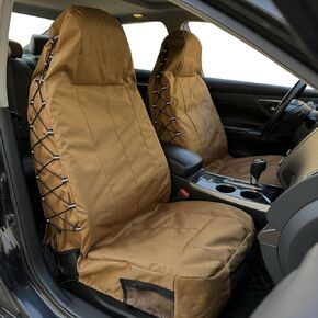 Coyote Tan Canvas Seat Covers for Jeep Wrangler JL/JK/TJ/YJ 2-Door/4-Door, Durable Tactical Multi Pockets Trucks Seat Protectors Front Pair Rain Defender (Coyote Tan) in Saudi Arabia