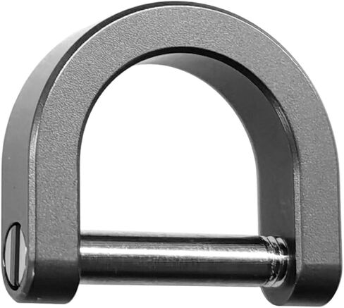 Small Titanium Key Ring with Screw Shackle - Mini Titanium D Rings Car Keychain Ring for Home Car Keys - U Shape Horseshoe Clasp D Buckle Keys Organizer for Key Fob Tool (Grey) in Saudi Arabia