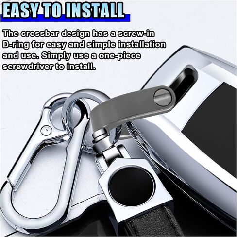 Small Titanium Key Ring with Screw Shackle - Mini Titanium D Rings Car Keychain Ring for Home Car Keys - U Shape Horseshoe Clasp D Buckle Keys Organizer for Key Fob Tool (Grey) in Saudi Arabia